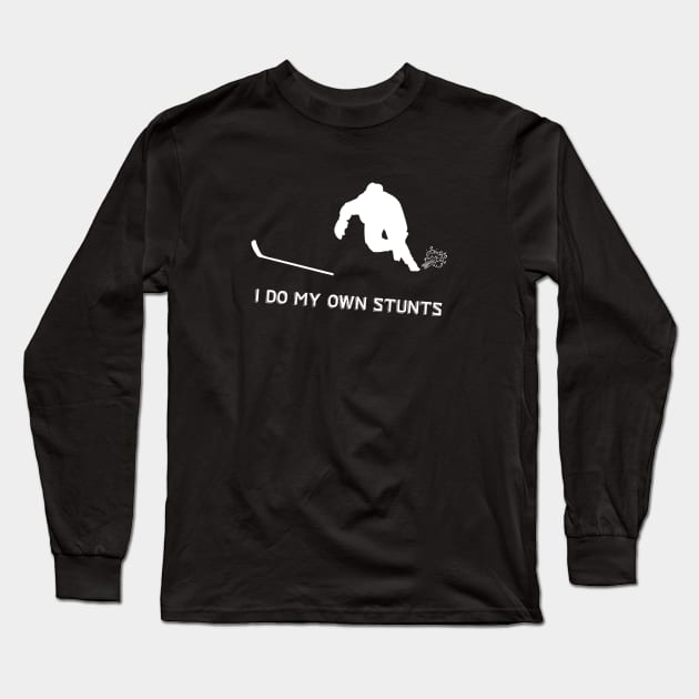 I Do My Own Stunts Inline Hockey Long Sleeve T-Shirt by teebest